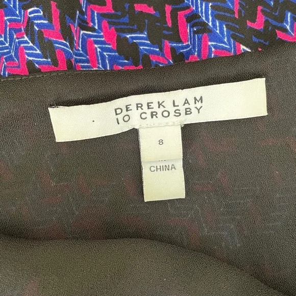 DEREK LAM 10 CROSBY ~ TIERED MINI-DRESS SIZE 8 - Picture 7 of 9